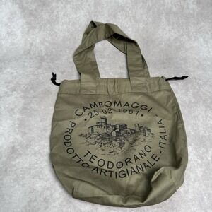 Campomaggi Teodorano canvas tote bag olive khaki